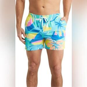 NWT Chubbies Wave Dashers 7” Bright Colors Swim Trunks Men’s Size XL 80s Look